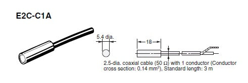OMRON E2C-C1A 3M Separate Amplifier Proximity Sensor (Pre Wired Models) NN