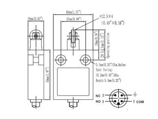 INTERRUPTOR DE LÍMITE DE FINAL DE CARRERA CON RODILLO CRUZADO SPDT DE HONEYWELL (Sun EQ) 914CE3Q Mfg by SUN (3222-CL-D1)