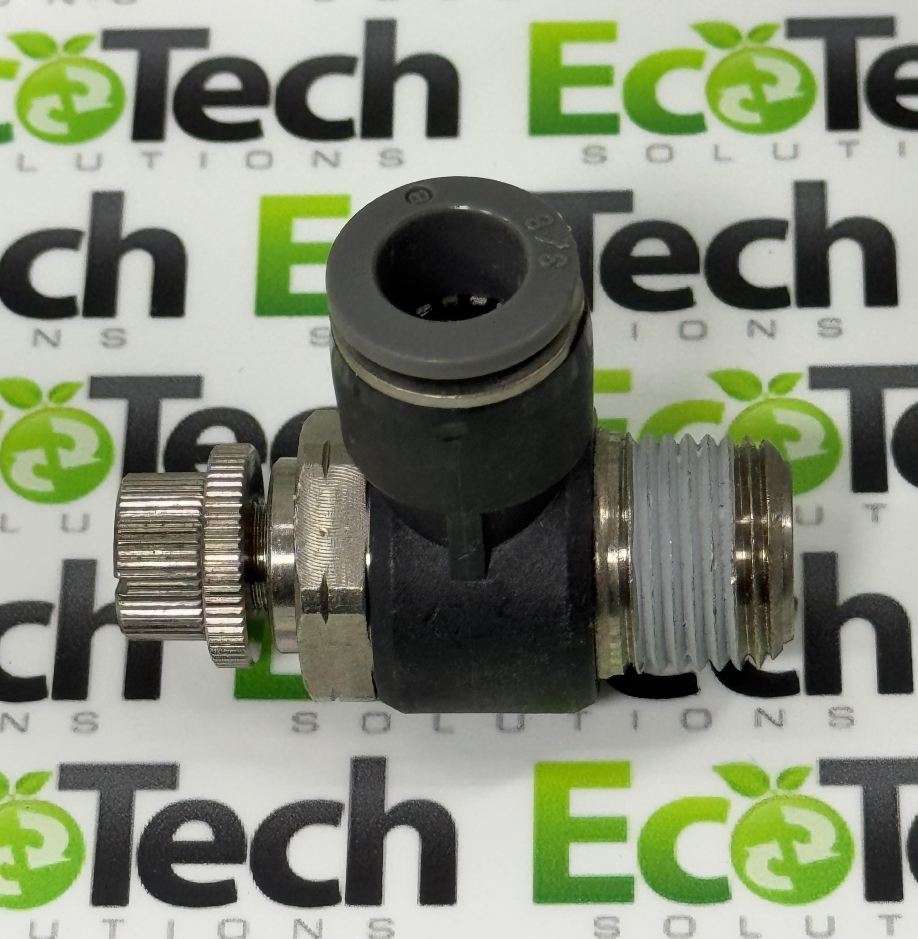FVS38-38N NITRA pneumatic push-to-connect fitting, elbow flow control valve 3/8
