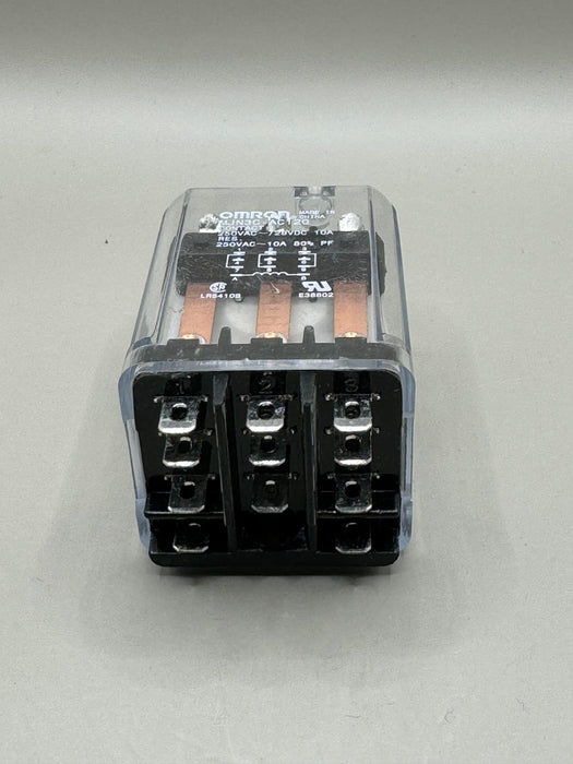 OMRON INDUSTRIAL AUTOMATION MJN3C-AC120 POWER RELAY 3PDT 120VAC 10A PLUG IN