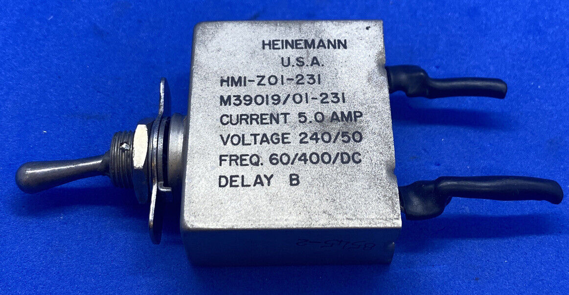 Interruptor Heinemann HMI-Z01-231 de 5 amperios, 240/50 V, HMI-ZOI-231