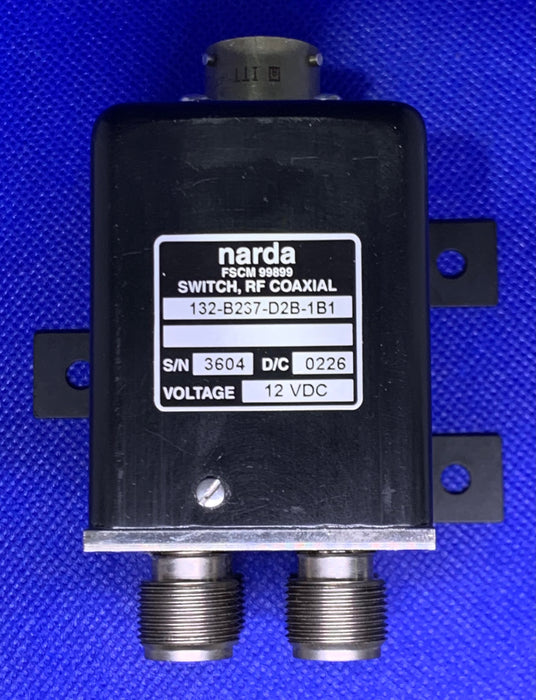 narda FSCM 99899 RF COAXIAL SWITCH (132-B237-D2B-1B1) 12 VDC