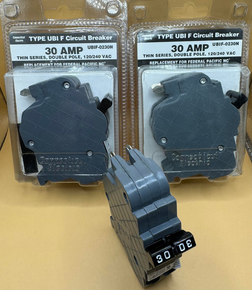 (1) Type UBI F Circuit Breaker 30 AMP Double Pole 120/240 VAC UBIF-0230N - EcoTech Solutions Inc.