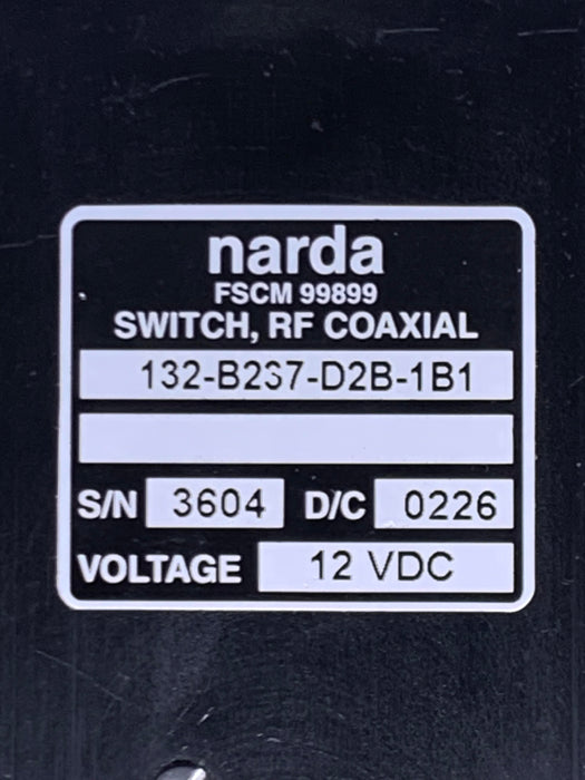 narda FSCM 99899 RF COAXIAL SWITCH (132-B237-D2B-1B1) 12 VDC