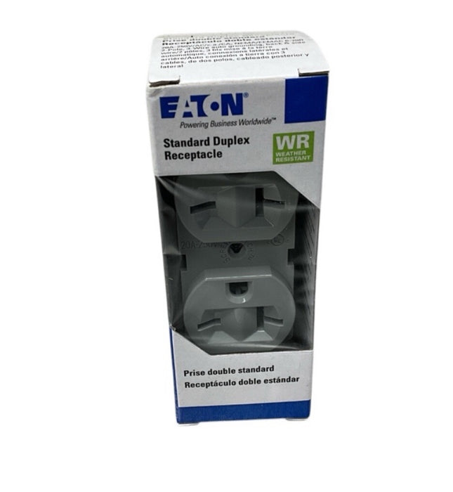 Eaton Wiring Devices WR5462GY Recp WR Dup 20A 250V 2P3W Str Compact GY