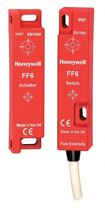 MICROSWITCH FF6-10-AC-03 Non-Contact, ROHS Compliant, FF6 Series, 2 AMP MAX, IP67 Enclosure, Limit Switch, 3-Meter Cable, 230 VAC MAX, Single Pole Single Throw Output, Normally Closed Configuration