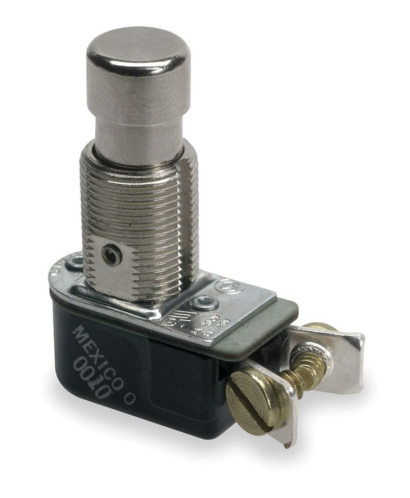 CARLING TECHNOLOGIES Miniature Push Button Switch, 6A @ 125V, Terminals: Screw 110-SP