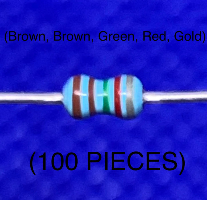 100 pieces 11.5 KOhms 5% 1/4W Metal Through Hole Resistor