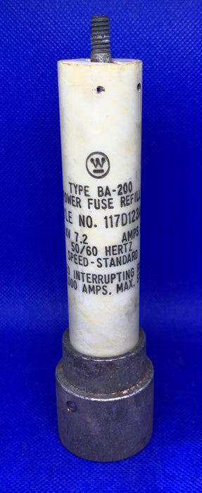 WESTINGHOUSE 117D123A16 POWER FUSE REFILL BA-200 200E AMPS 7.2KV 50/60HZ (NEW OLD STOCK)