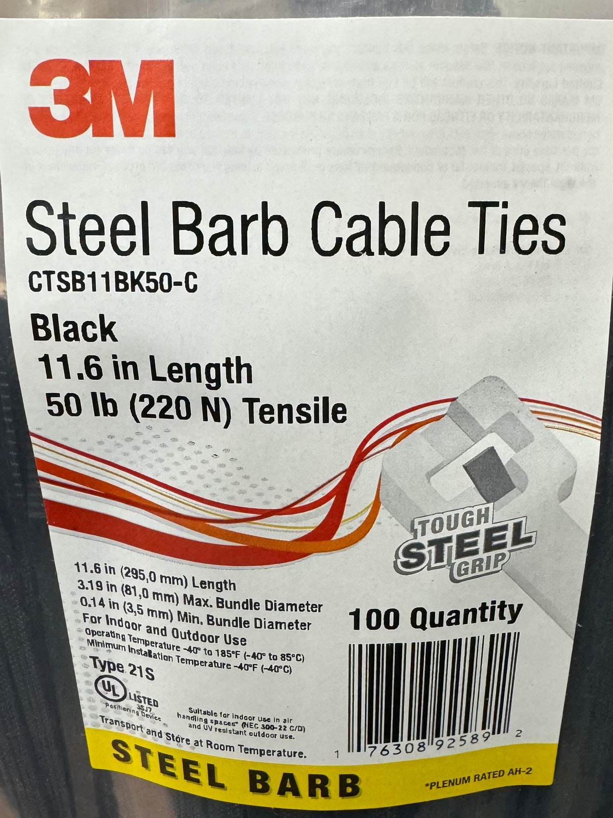 3m steel barb cable ties