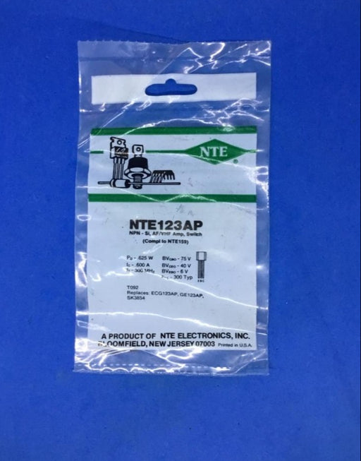 NTE123AP NPN-Si, AF/VHF Amp, Switch-Replaces ECG123AP, GE123AP,SK3854 - EcoTech Solutions Inc.