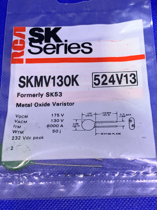 RCA SKMV130K (formerly SK53) Metal Oxide Varistor (NTE524V13)