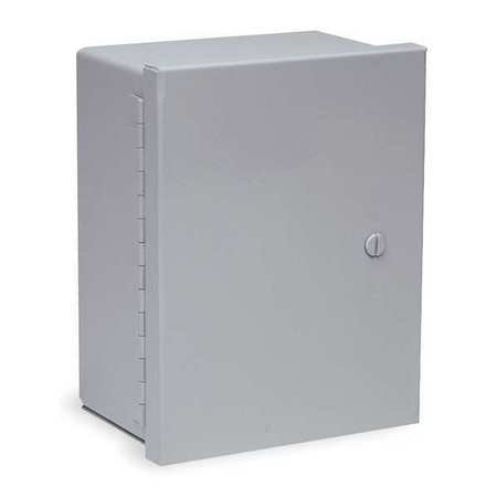 Wiegmann N1C121408 N1C-Series NEMA 1 Small Hinged Cover Wallmount Cabinet, Steel, 14" x 12" x 8"