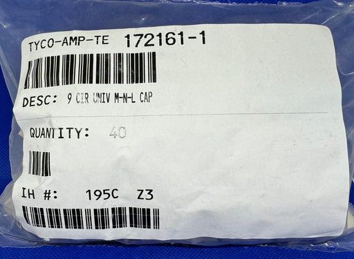 (40 Pieces) TYCO-AMP-TE 172161-1, 9 CIR UNIV M-N-L CAP - EcoTech Solutions Inc.