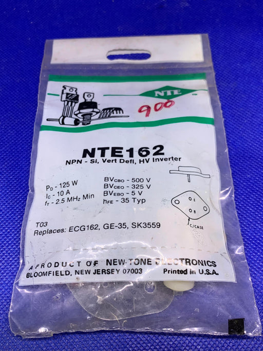 NTE Electronics NTE162 Bipolar Transistor 325V TO-3 - EcoTech Solutions Inc.