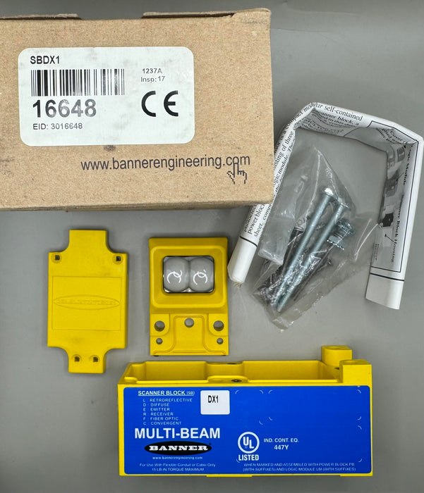 BANNER MULTI-BEAM SCANNER BLOCK SBDX1 16648