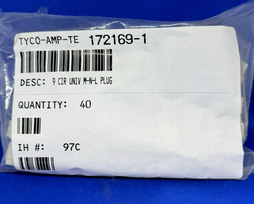 (40 Pieces) TYCO-AMP-TE 172169-1, 9 CIR UNIV M-N-L PLUG - EcoTech Solutions Inc.