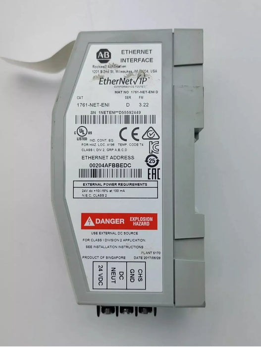 1761-NET-ENI Allen Bradley MicroLogix/CompactLogix