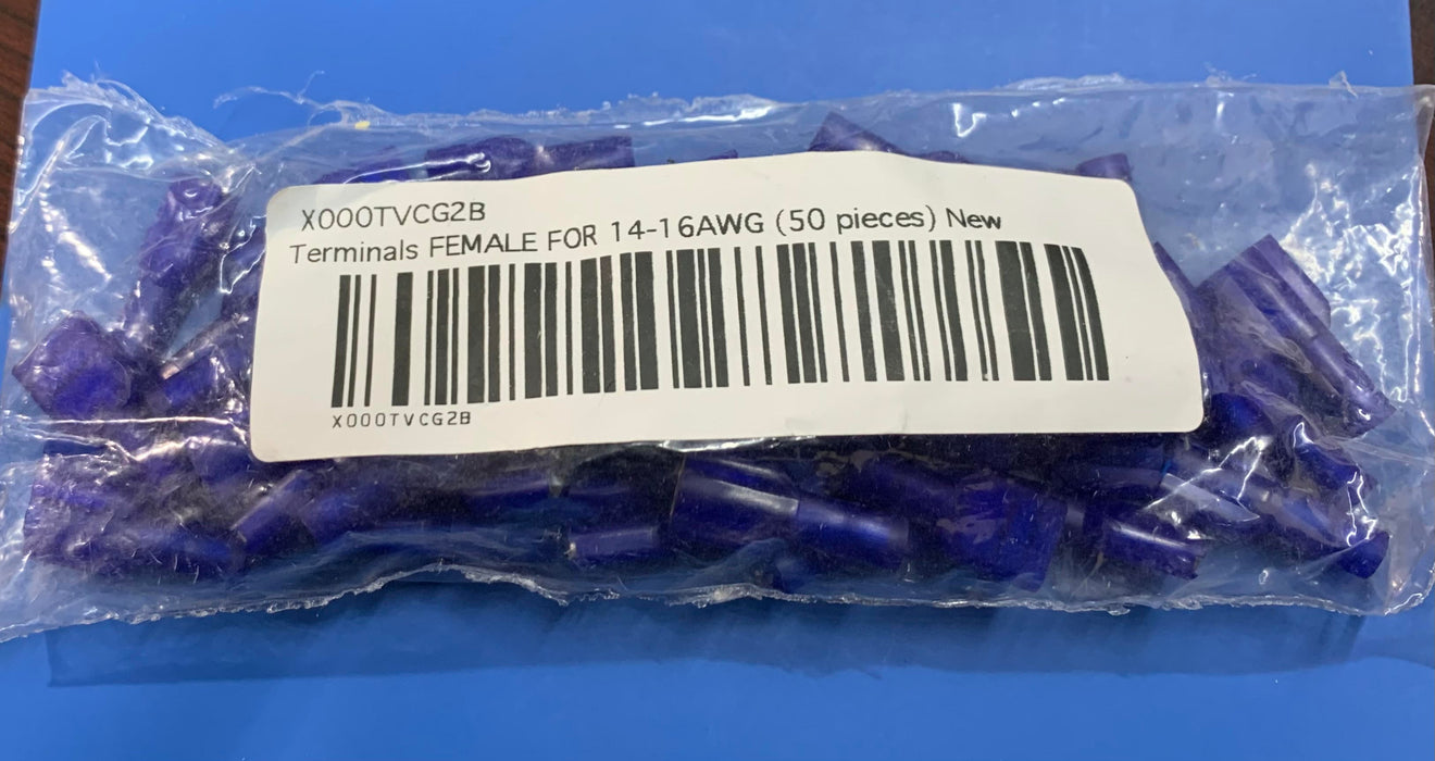 Molex Female Disconnect, 4.75Mm, 16-14Awg, Blu - 19003-0055 (50 PIECES)