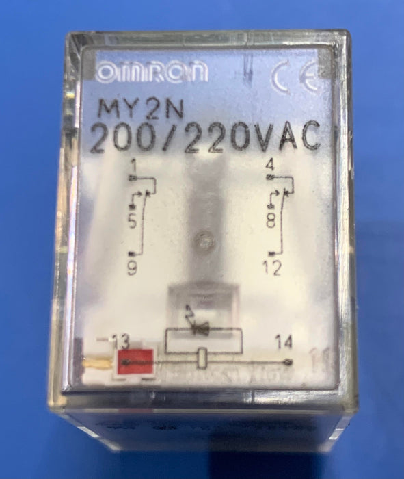 OMRON RELAY MY2N 200/220VAC 5A COIL 220/240VAC