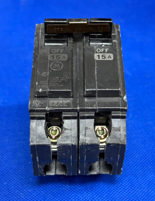General Electric THQB2115 Bolt On Circuit Breaker 2 Pole 15 Amp 120/240 V