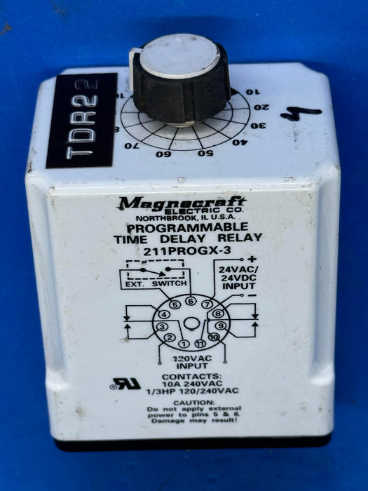 SCHNEIDER ELECTRIC MAGNECRAFT 211PROGX-3 TIME DELAY RELAY