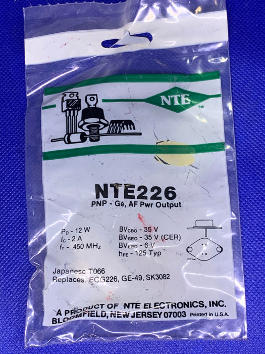 NTE226 Transistor BJT PNP 35V 2A I(C) TO-3VAR