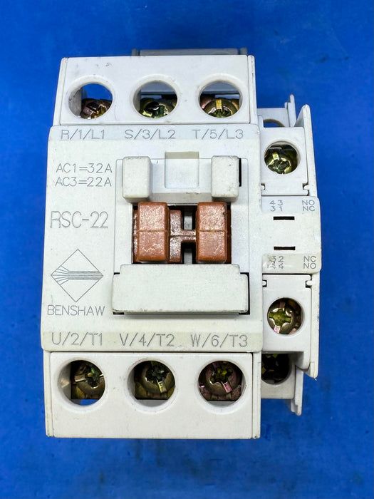 BENSHAW RSC-22 (RSC226AC120) CONTACTOR 3 POLE 120V 50/60 HZ