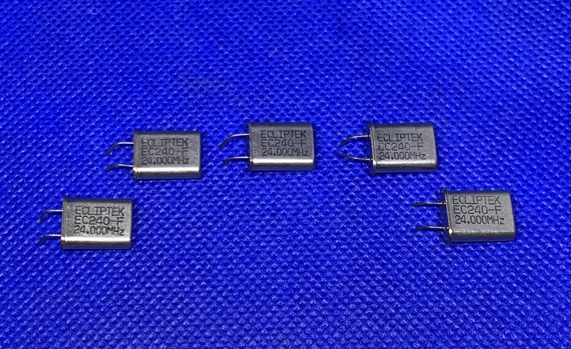 5pc ECLIPTEK EC240-F 24.000MHz 2 pin Crystal Oscillators