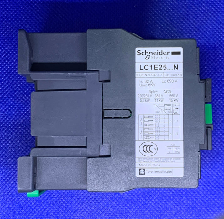 Schneider Electric LC1E2510M6 3P CONTACTOR EASYPACT TVS 1NO 11KW 400V