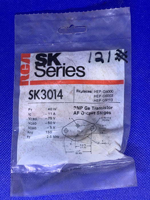 RCA SK3014 2-PIN POWER TRANSISTOR