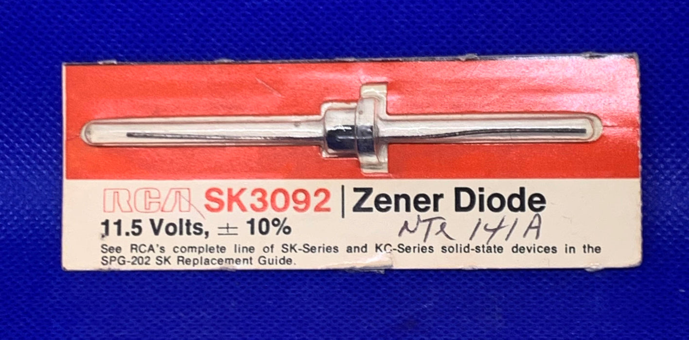 RCA SK3092 ZENER DIODE 11.5V +/- 10% (replaces NTE141A)