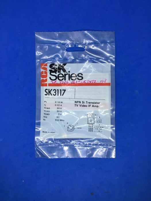 RCA SK3117 NPN Si Transistor TV Video IF Amp