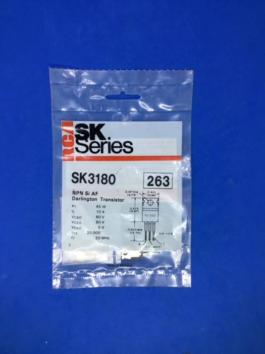 RCA SK3180 NPN Si AF Darlington Transistor (NTE263)