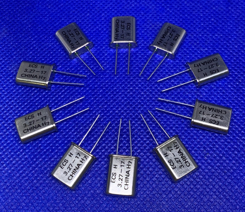 10pc ECS-32-17-1 3.2768 MHz ±30ppm Crystal Oscillator 17pF 120 Ohms HC-49/U