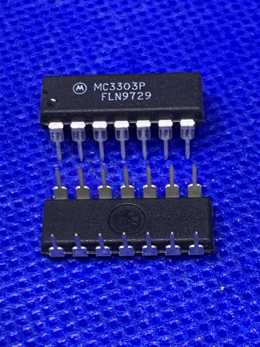 1pc MC3303P QUAD OP AMP SINGLE SUPPLY 14 PIN DIP