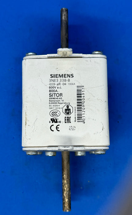 Siemens 3NE3 338-8 SITOR 800 Amp Fuse Link 800V ac