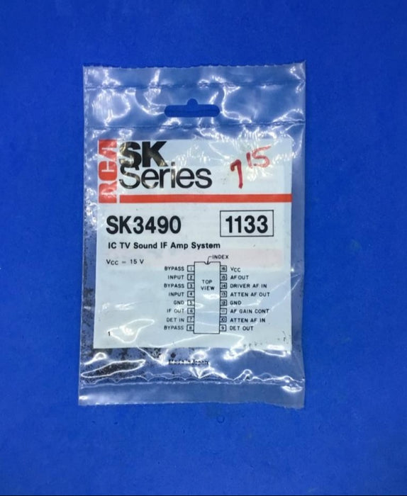 RCA SK3490 IC TV Sound IF Amp System (NTE1133)