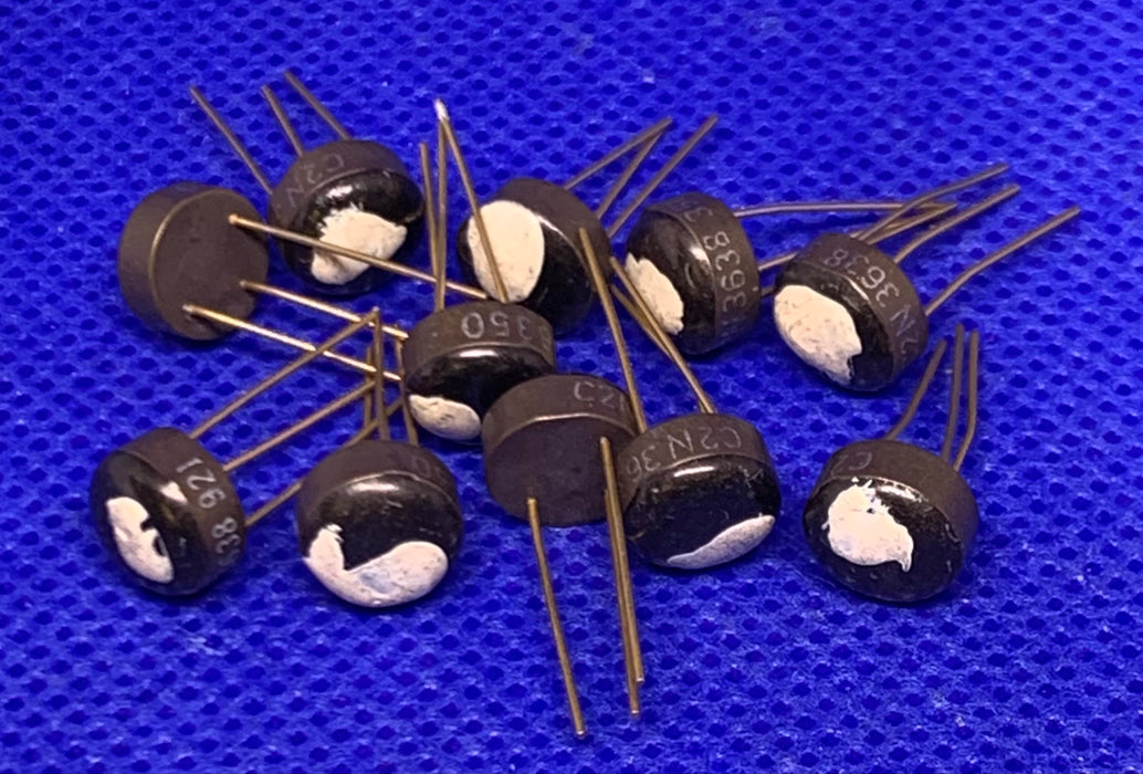 (Used) 10 piece lot Fairchild 2N3638 Transistor PNP Silicon 500MA TO-105