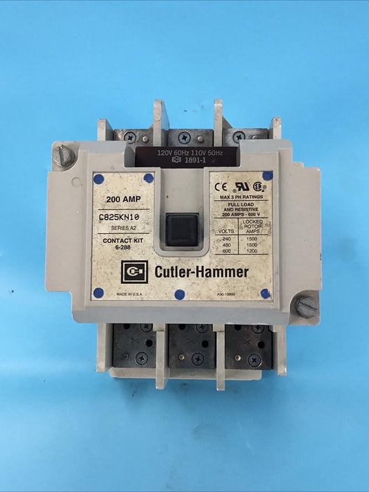 Cutler-Hammer C825KN10 Series A2 110V-120V Coil 3 Poles 200 Amps 600V