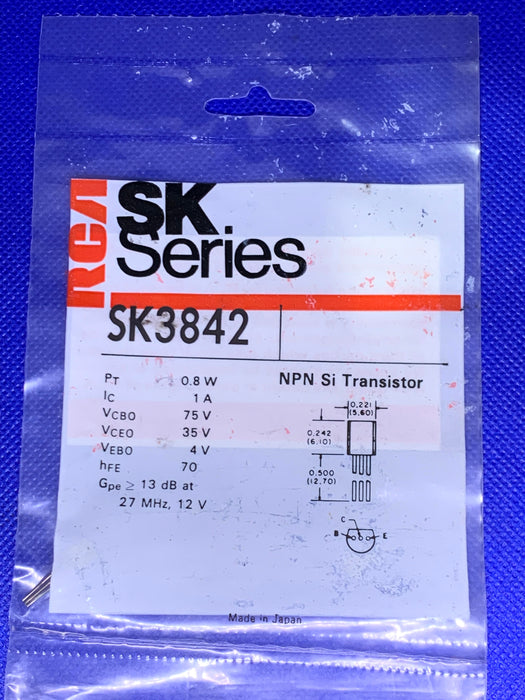RCA SK3842 NPN Silicon Transistor