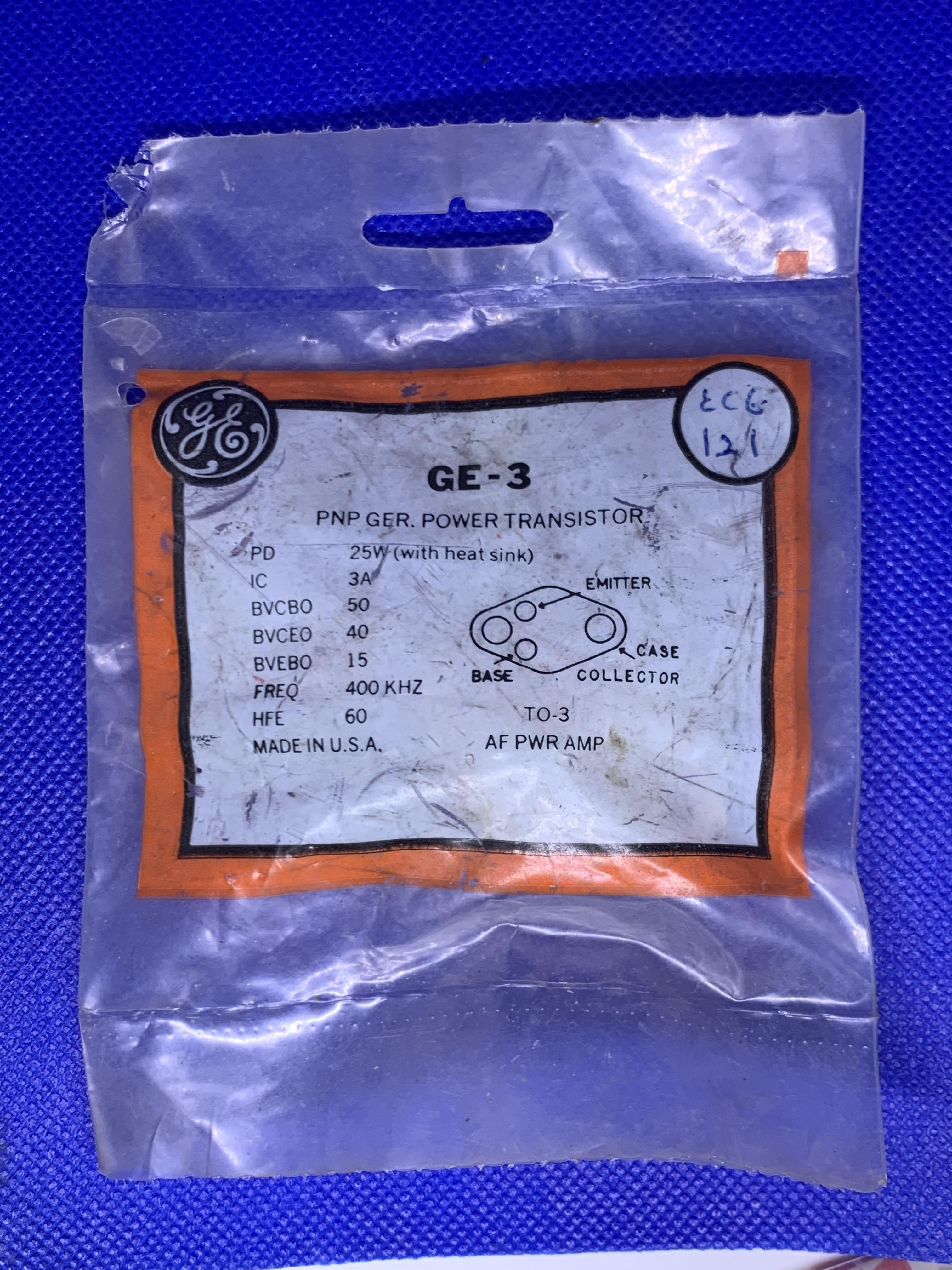 Transistor Go3 General Elcectric GE-3 Transistor PNP