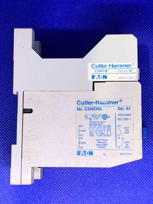 Eaton Cutler-Hammer CHC306DN3B C-H C306DN3B Overload Relay (USED GOOD CONDITION)