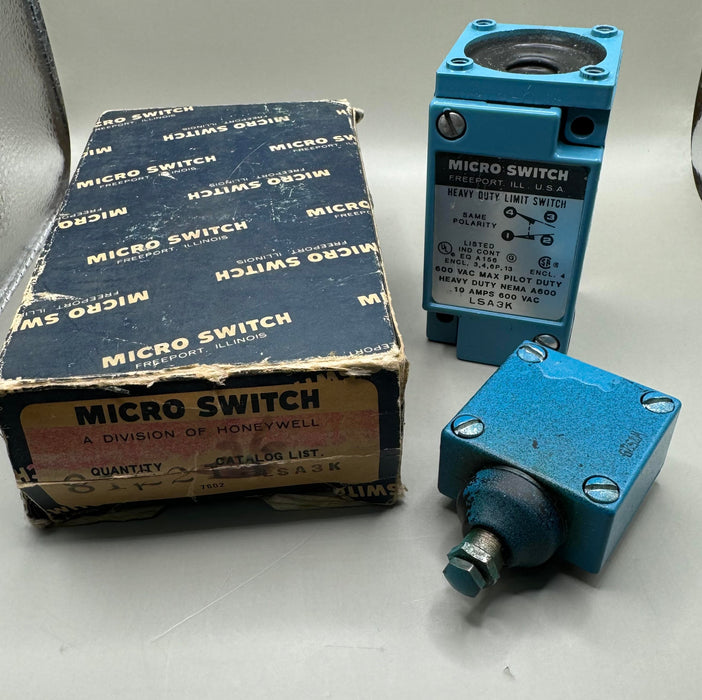 Used Honeywell Micro Switch LSA3K Heavy Duty Limit Switch 10 Amp 600 Vac