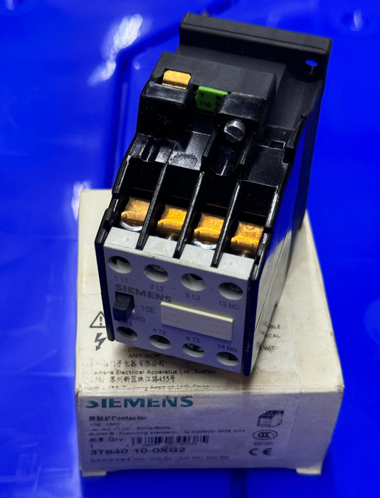 Siemens 3TB4010-0XG2 Contactor 10E 110Vac 50/60Hz