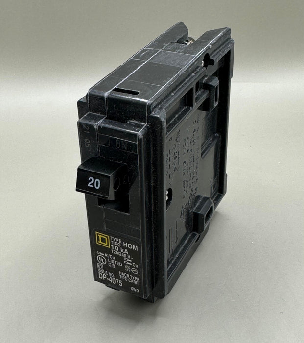 Square D Type HOM 20 Amp DP-4075 Circuit Breaker