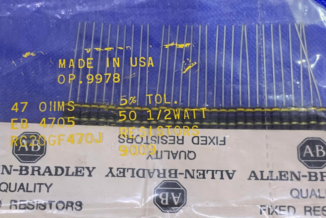 ALLEN BRADLEY 30 PIECES RC20GF470J RESISTOR