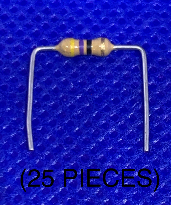 25pc Resistors 47Ohms +/- 5% 1/4W