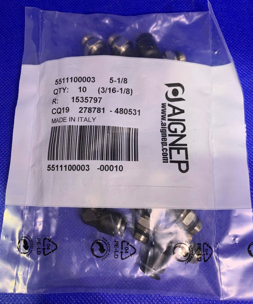 10pc 55110-5-1/8" Swivel 90° Elbow 5mm Tube 1/8" Fit Male Universal Thread - EcoTech Solutions Inc.