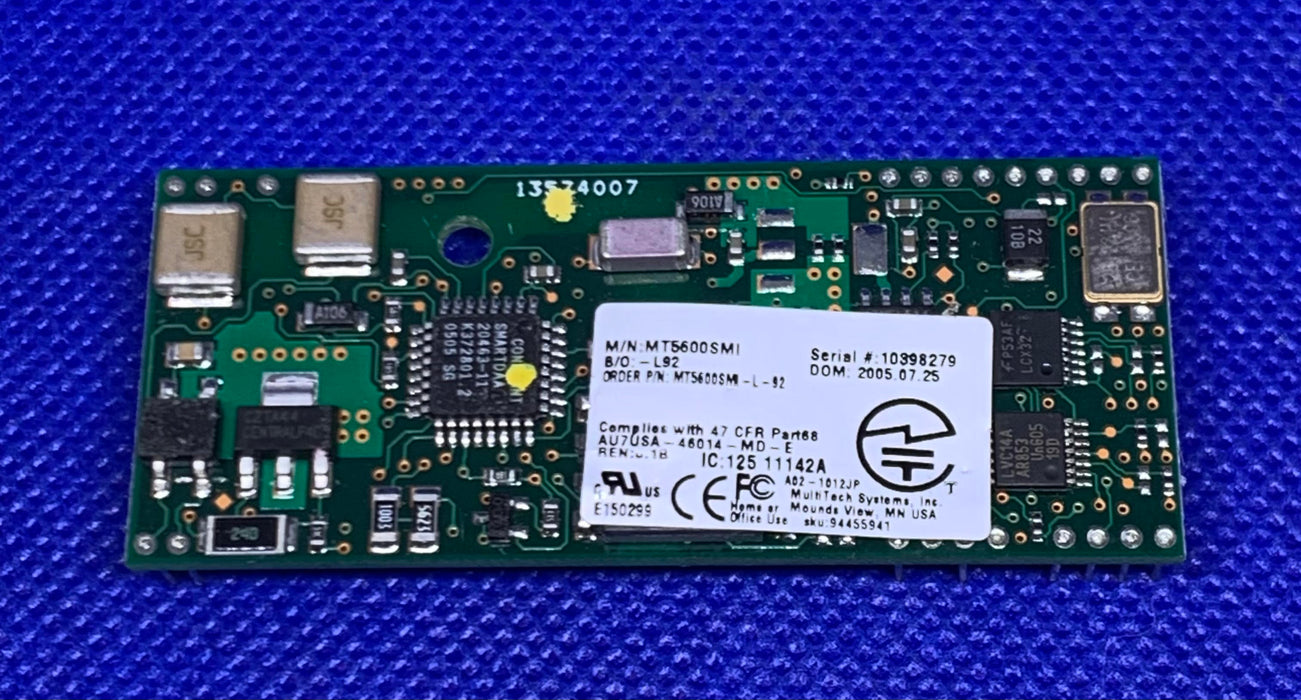 MultiTech MT5692SMI-L-92.R1 Modems Embedded V.92 Serial Data/V.17 Fax, 3.3V